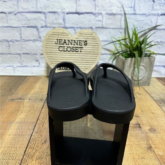 OOFOS ORIGINAL SANDAL (UNISEX) - BLACK M 7 W 9 - Picture 7 of 8